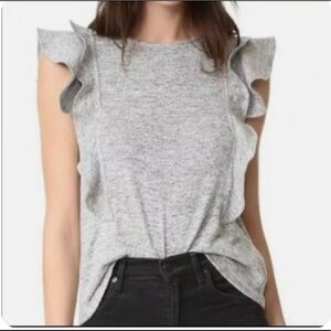 MCGUIRE for REVOLVE Ruffle Grey Noemie Top XS